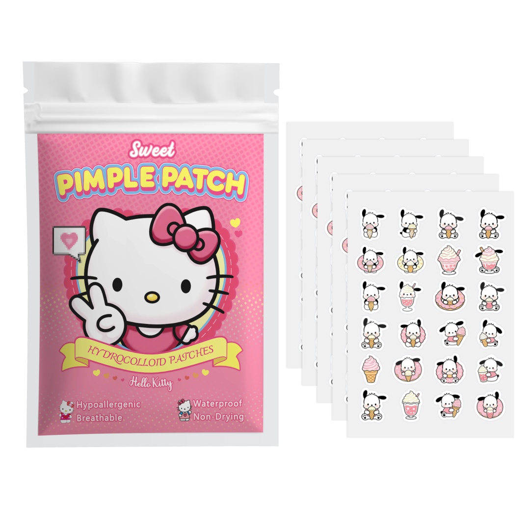 Hydrocolloid Pimple Patch - 48/120 Buah Patch Jerawat Hello Kitty,