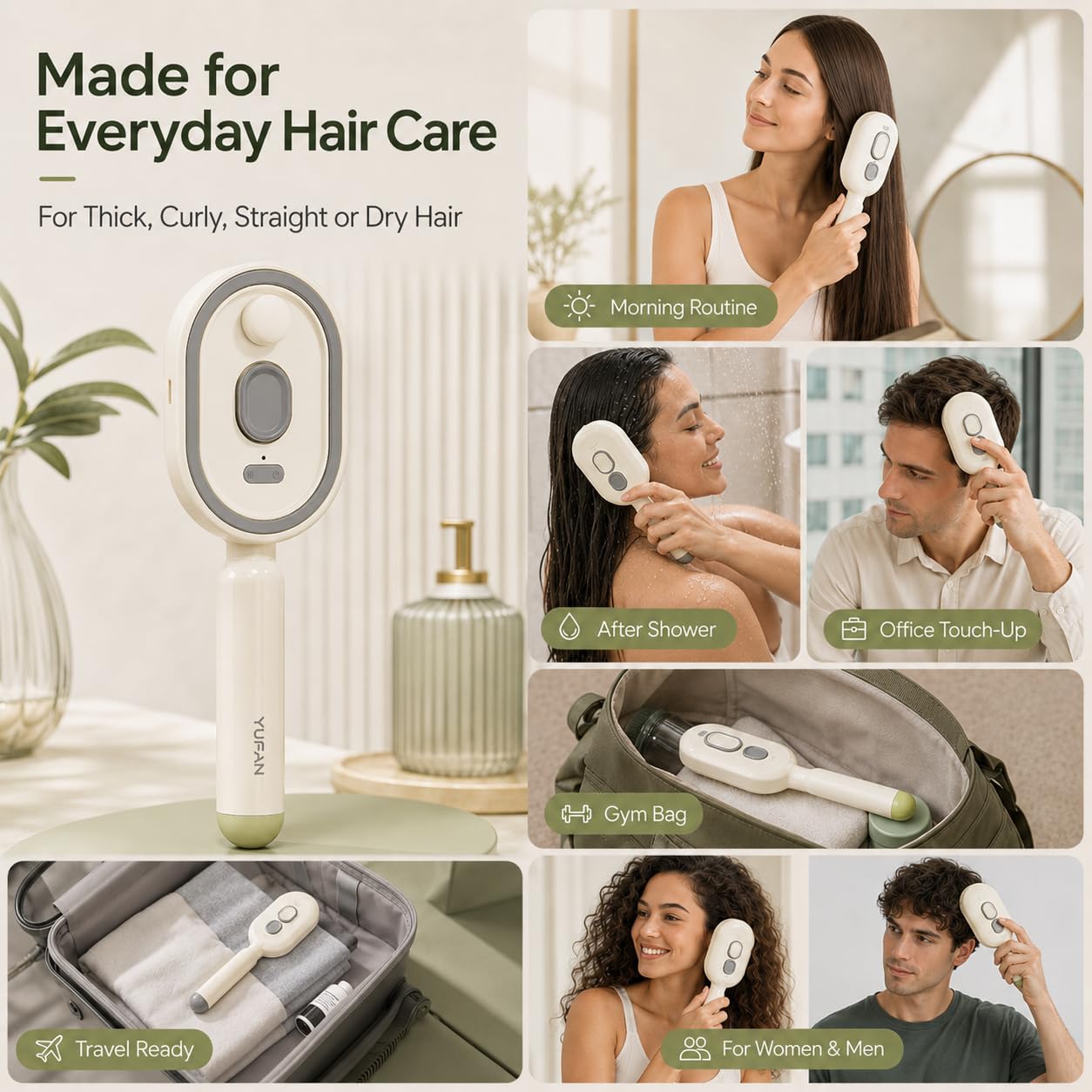 Massage - Sisir Pijat Rambut Elektrik 2in1 dengan