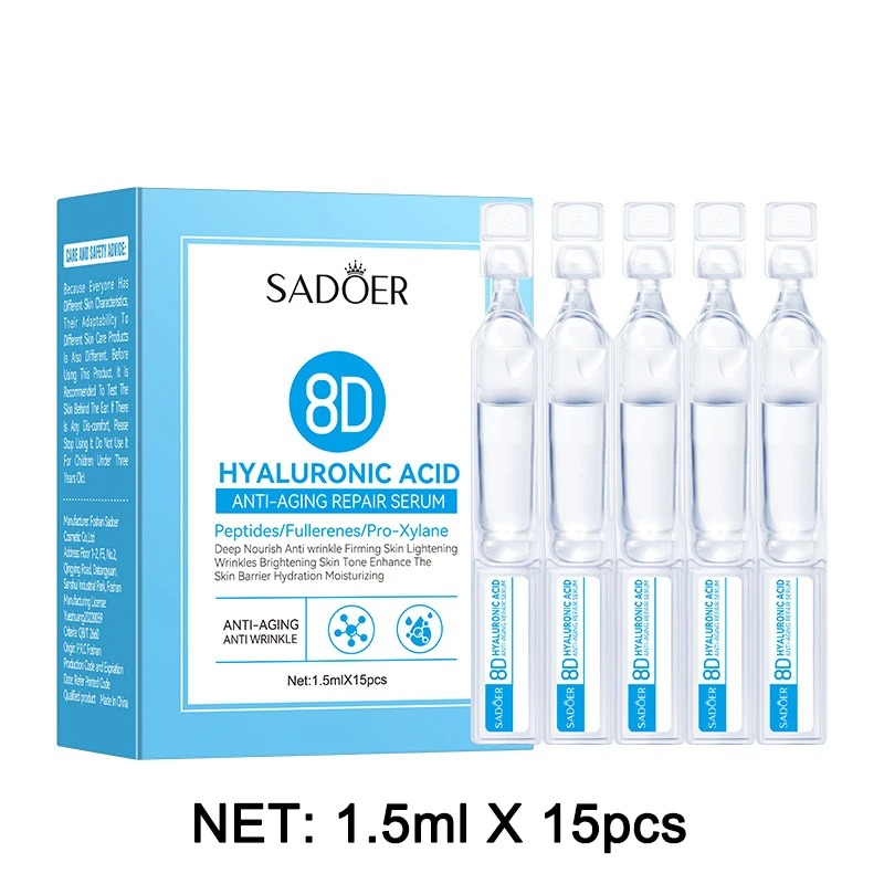 Hyaluronic Acid Facial Serum - 1 Kotak 15 Buah Esensi Wajah