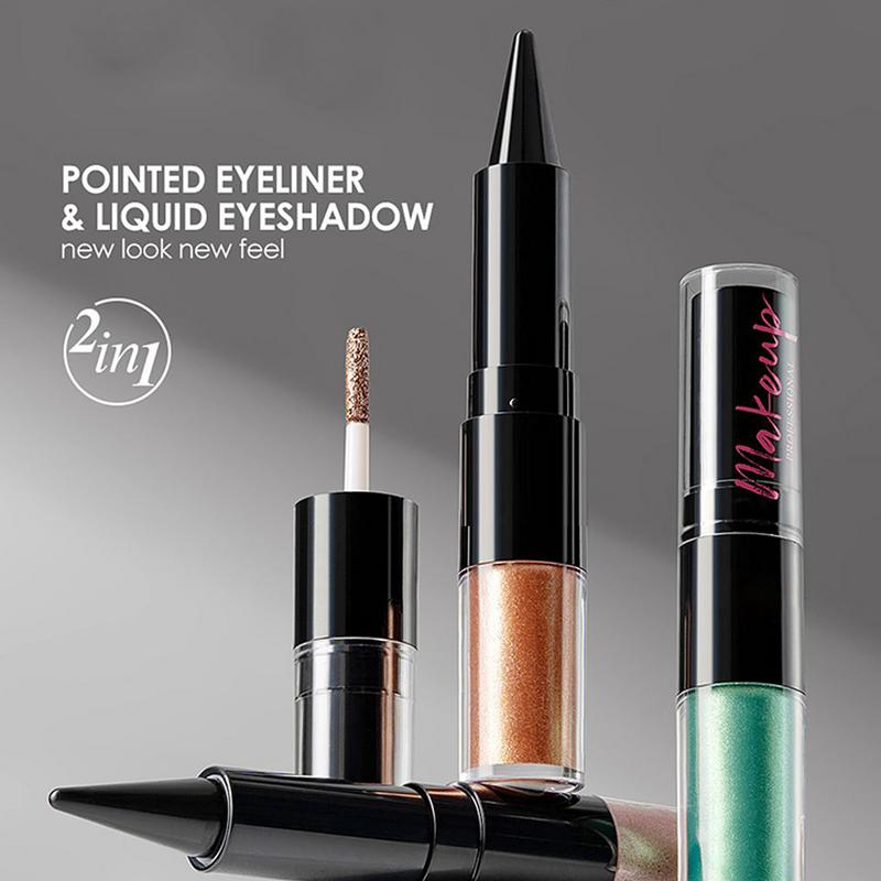 Waterproof Liquid Eyeliner Pen - Eyeshadow Cair Warna-warni 2 Dalam 1