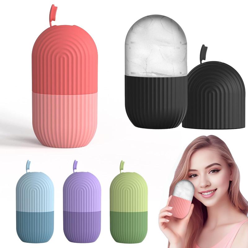 Face Ice Roller Puffiness - Alat Pijat Es Silikon untuk Wajah,