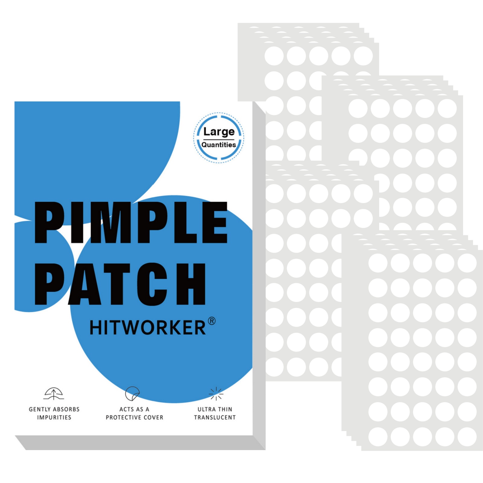 Hydrocolloid Pimple Patch - 800Pcs Plester Jerawat Hidrokoloid, Stiker Penutup