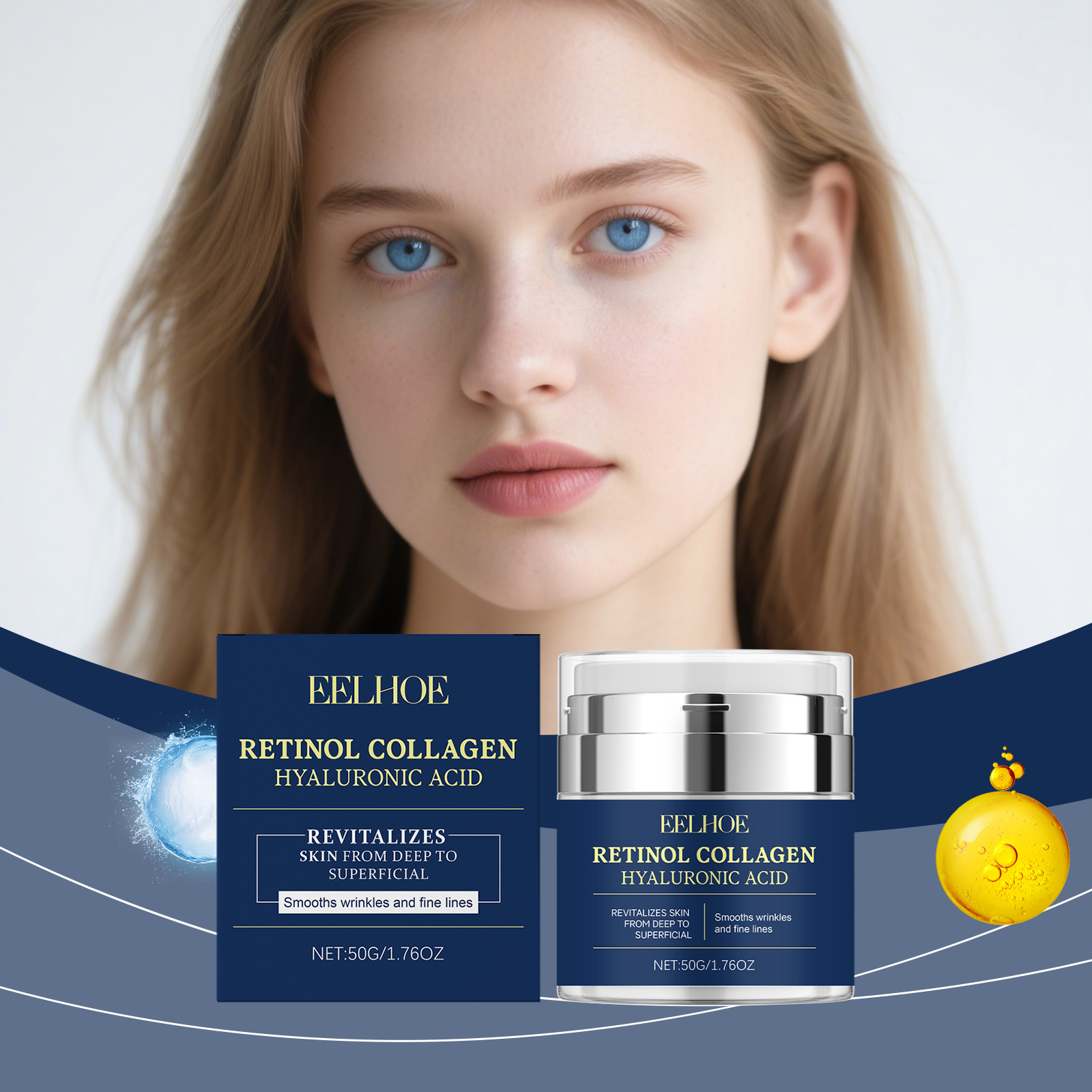 Retinol Anti Wrinkle Cream - EELHOE Krim Retinol Kolagen Penghilang Kerutan