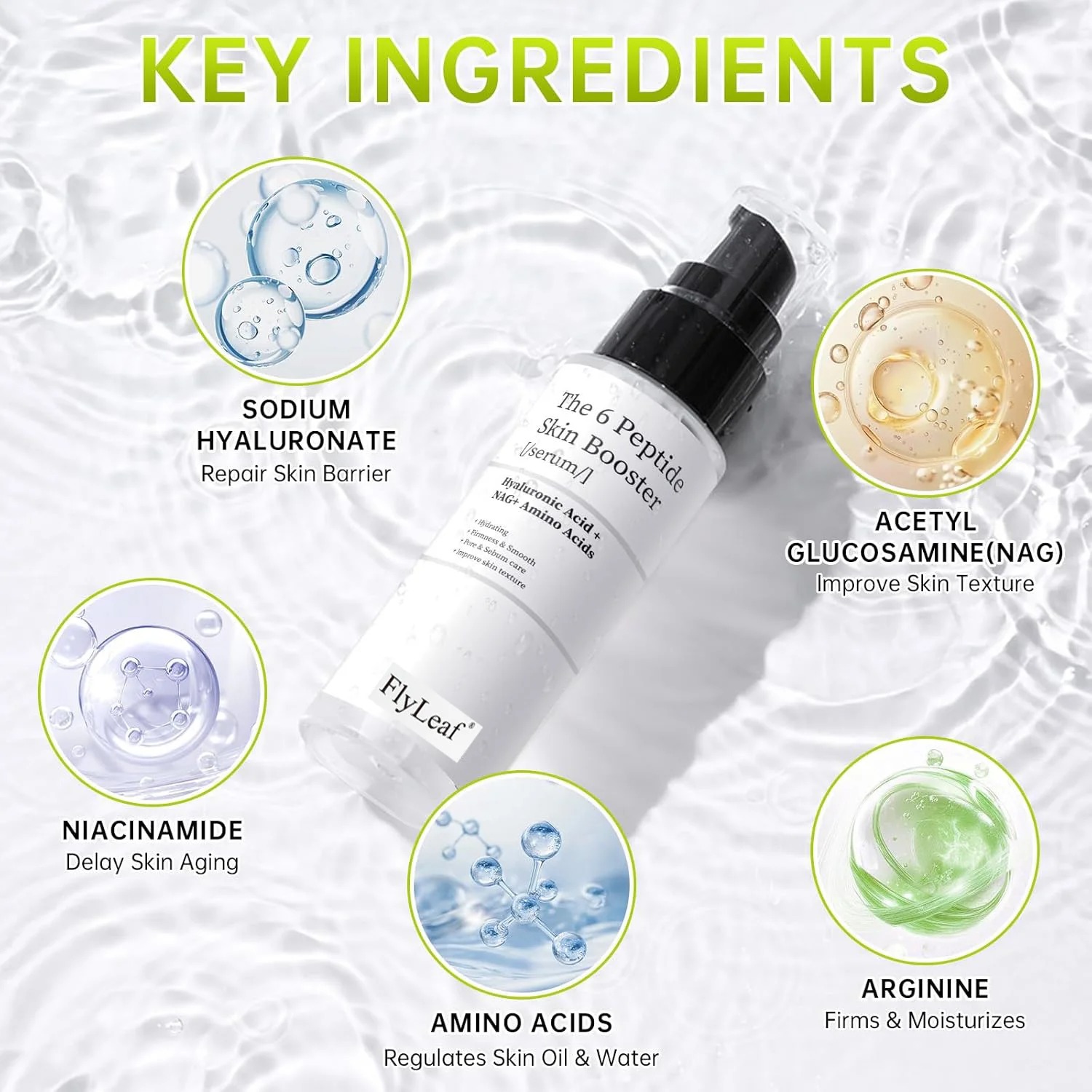 150ml Peptide Skin Booster Ton - Hyaluronic Acid Facial Serum ulasan dan harga