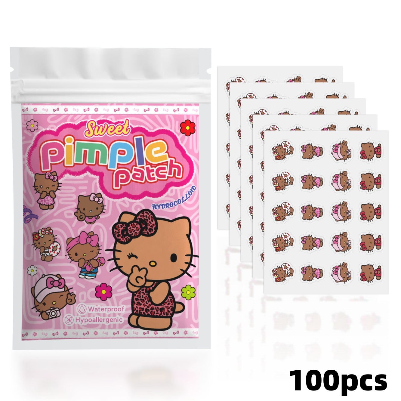 100PCS Hello Kitty Acne Patche - Hydrocolloid Pimple Patch ulasan dan harga