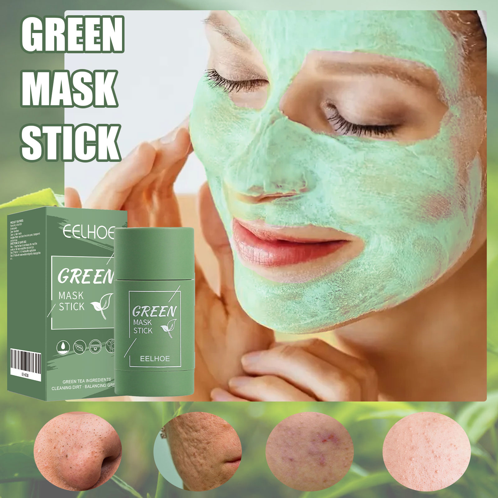 Masker Padat Teh Hijau - Pembe - Green Tea Cleansing Clay Mask ulasan dan harga
