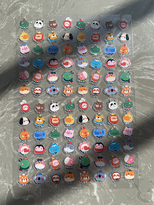Stiker Mini PVC Motif Kawaii u - Nail Art ulasan dan harga