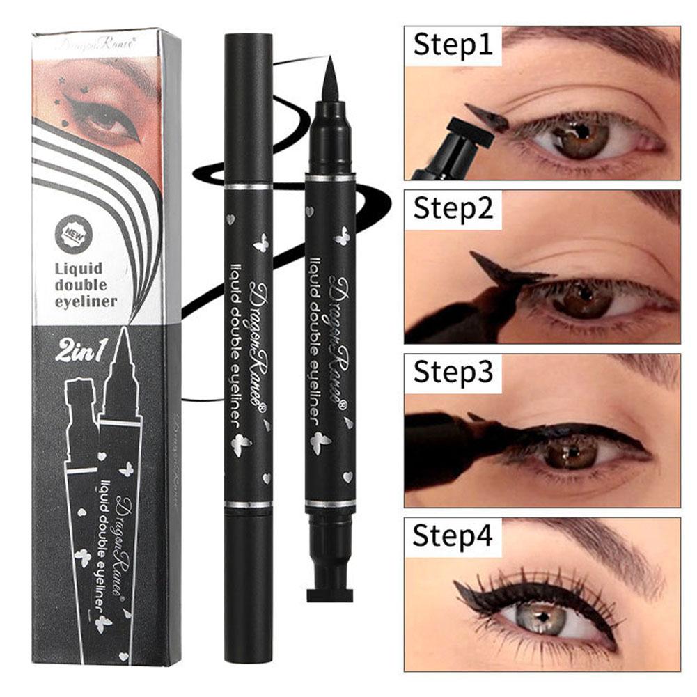 Pena Eyeliner Bersayap 2 in 1, - Waterproof Liquid Eyeliner Pen ulasan dan harga