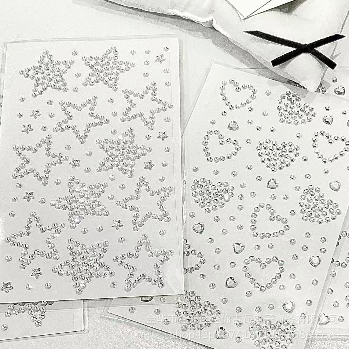 Stiker Hati Bintang Perak Berh - Nail Art ulasan dan harga