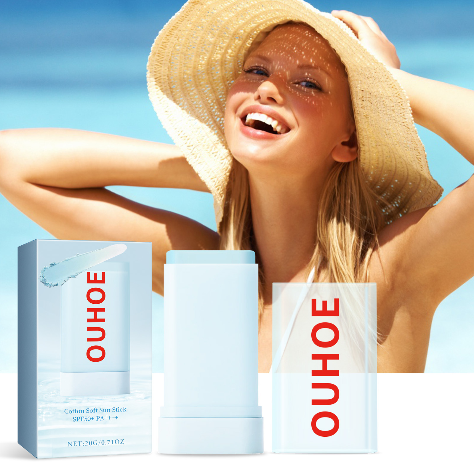 OUHOE krim pelindung UV Spf 50 - Spf 50 Waterproof Sunscreen ulasan dan harga